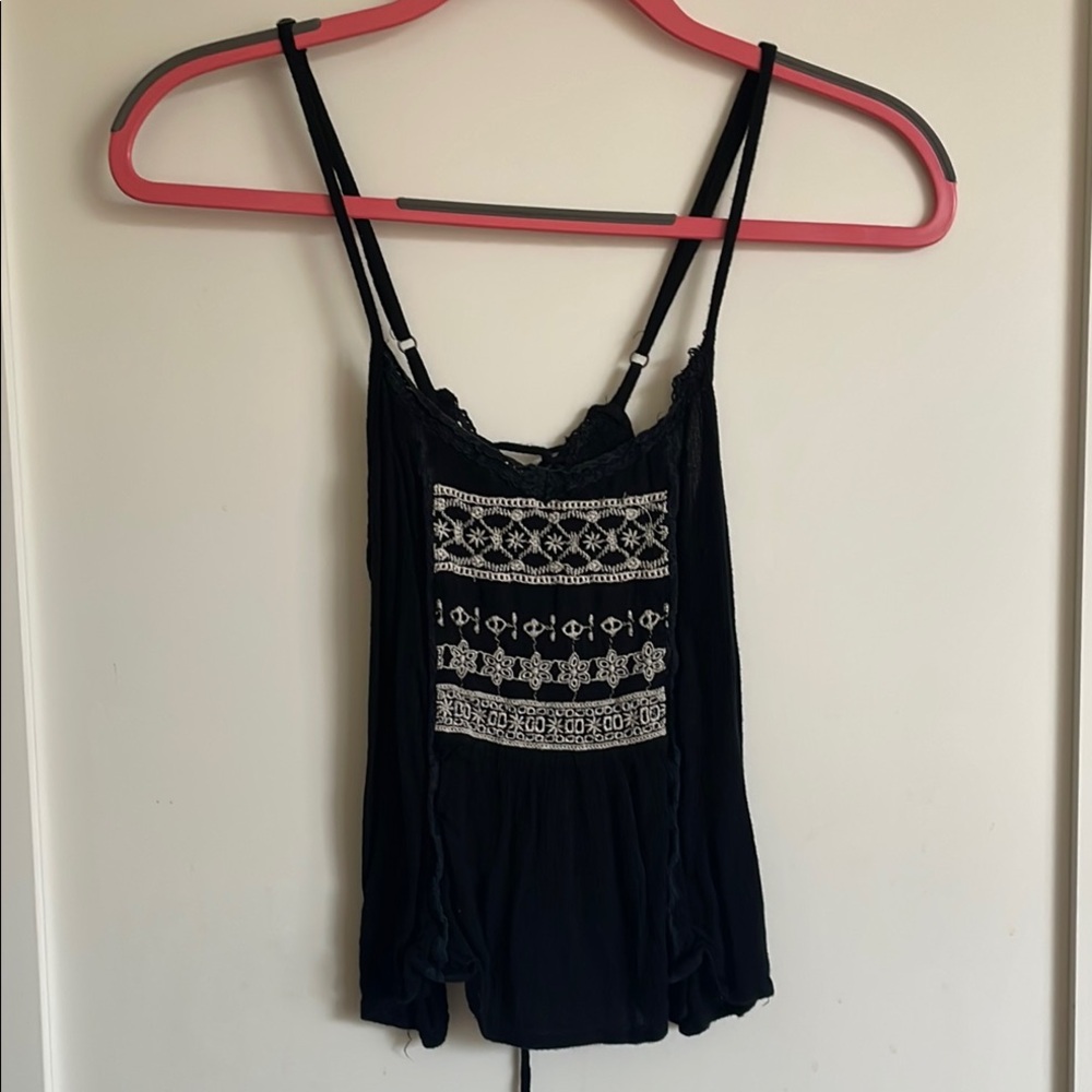 Forever 21 Black Graphic Camisole Top